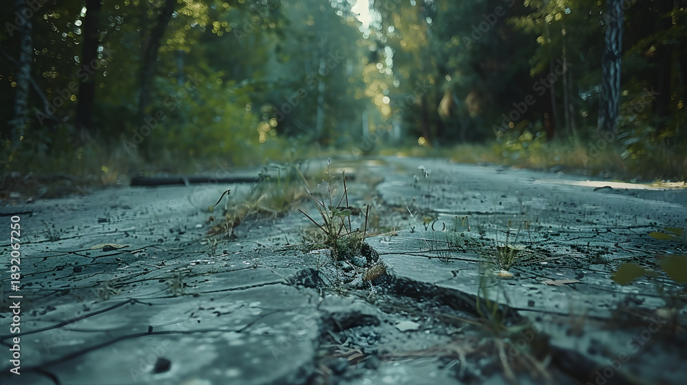 Fototapeta premium post-apocalyptic cinematic footage extreme low