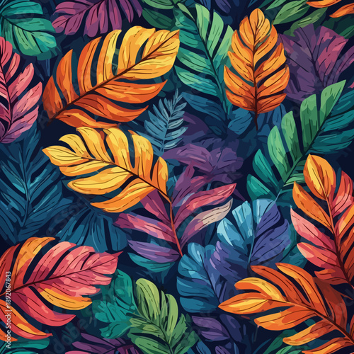 Wallpaper Mural Leaf Pattern Design Very Cool Torontodigital.ca