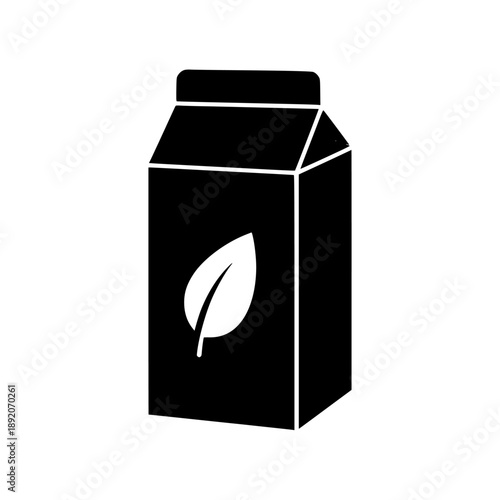 almond milk carton vector icon