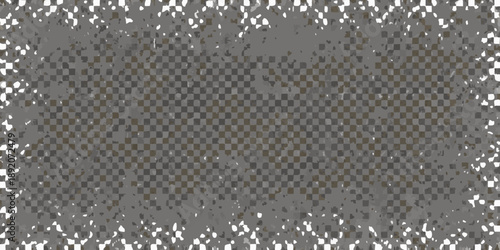 Abstract grayscale texture with a damaged or fragmented border effect
