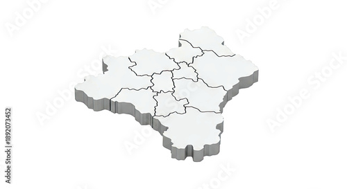 3D Map of Brazil's Northeast Region