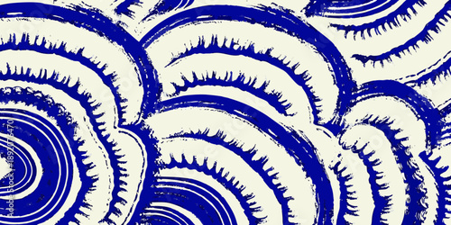 Abstract swirling patterns in blue and white resembling waves or energy