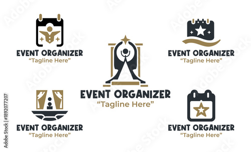 5 Event Organizer Logo Set Modern Minimalist Event Branding Collection