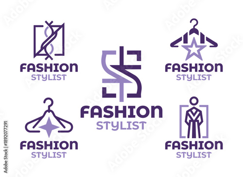 5 Fashion Stylist Logo Set Modern Minimalist Style Branding Collection