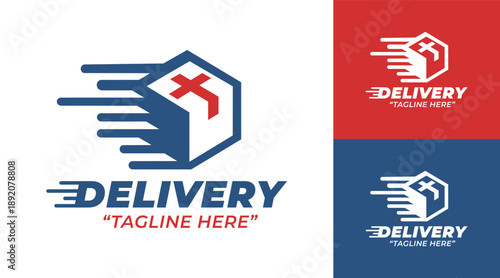Delivery Logo Modern Minimalist Logistics Identity Symbol.