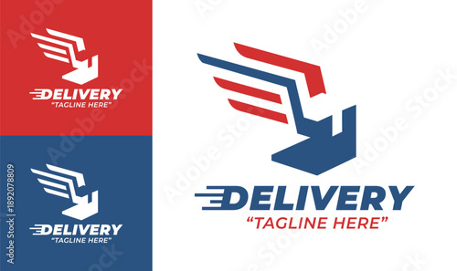 Delivery Logo Modern Minimalist Express Transport Mark.