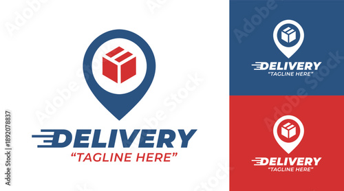 Delivery Logo Modern Minimalist Parcel Service Identity.