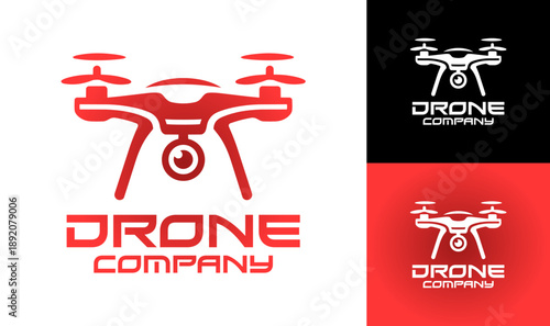 Drone Company Logo Modern Minimalist Aerial Innovation Symbol.