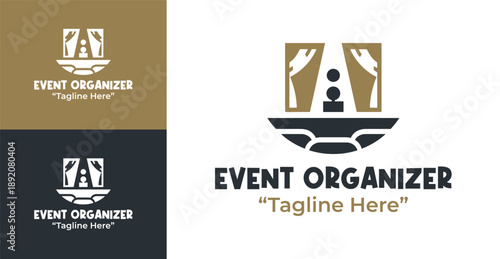 Event Organizer Logo Modern Minimalist Elegant Event Symbol.