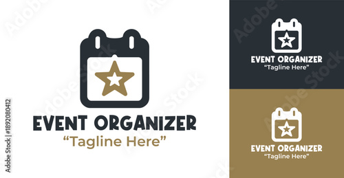 Event Organizer Logo Modern Minimalist Luxury Celebration Mark.