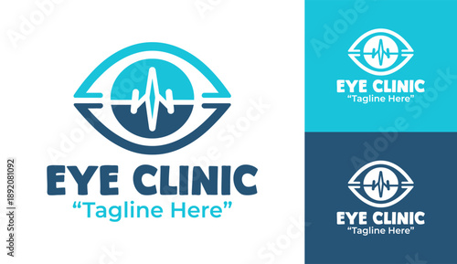 Eye Clinic Logo Modern Minimalist Vision Care Identity.