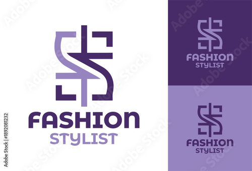 Fashion Stylist Logo Modern Minimalist Personal Style Identity.