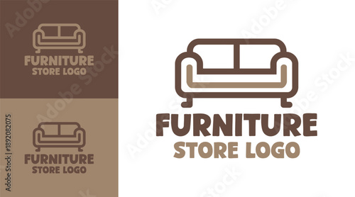 Furniture Store Logo Modern Minimalist Home Decor Mark.