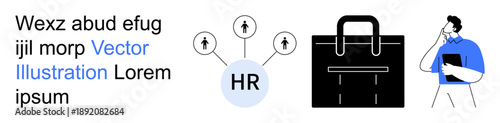 Human resources, corporate structure, employee development, hiring process, office work, recruitment. HR connecting employees. Human resources and corporate structure