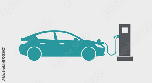 Electric Vehicle Charging Graphic