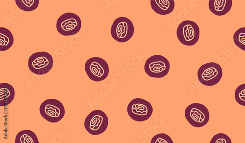 Cute cinnamon rolls pattern background vector design