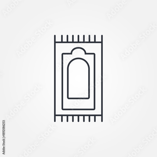 Ramadan prayer rug icon for material design