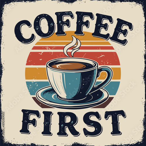 image for a t-shirt about coffee