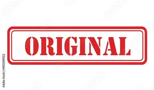 Red original stamp seal on for authenticity and verification purposes in documents