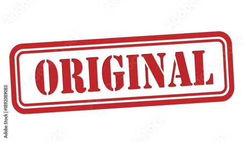 Red original stamp seal on for authenticity and verification purposes in documents