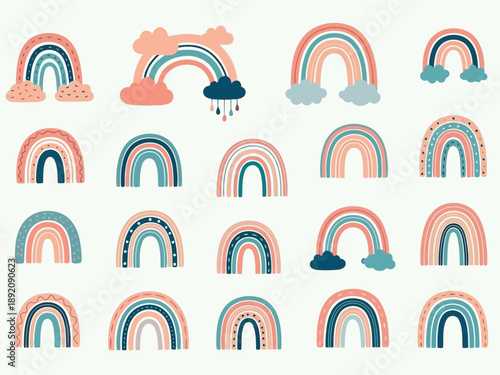 Colorful rainbow illustrations