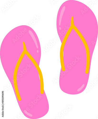 Cute foot wear summer beach flip flops pink
