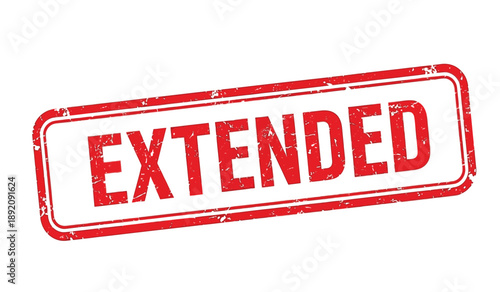 Extended red rubber stamp on with distressed texture