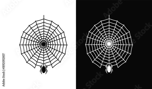 Spider web with spider on and