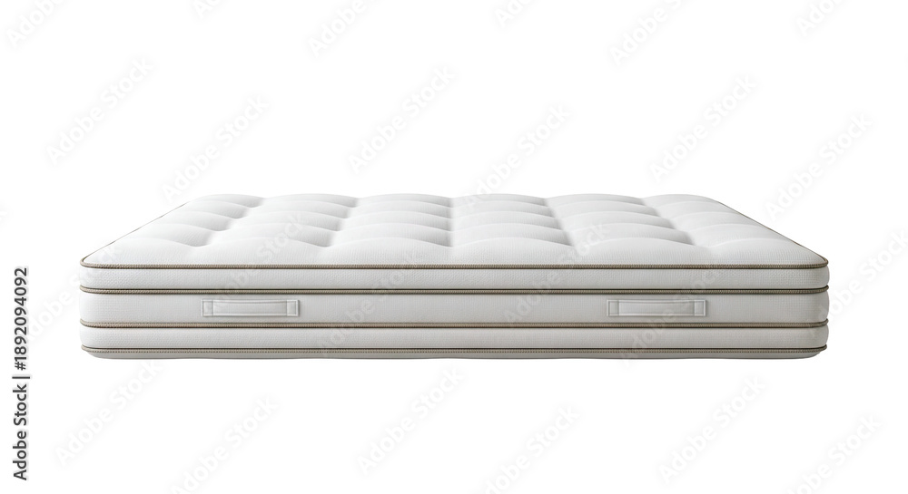 Obraz premium Modern White Tufted Mattress with Handles