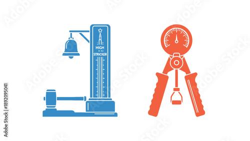 A graphic illustration of pressure gauges and measuring devices on a white background