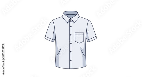 Generic Shirt Flat Vector Illustration