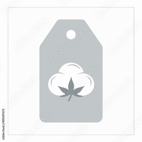 Natural Cotton Fiber Tag Indicating Softness Breathability and Hypoallergenic Properties for Textile Products