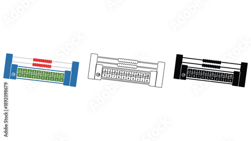 A technical drawing of a computer connector in different colors and styles