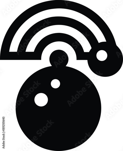 soap bubble with rainbow refraction silhouette vector illustration on transparent background