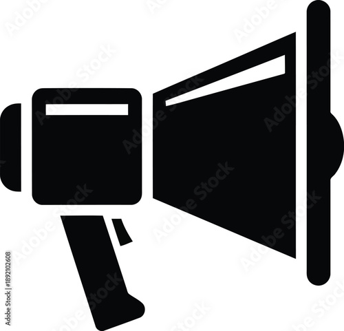 Megaphone vector icon design loud speaker for announcements and protests communication tool marketing message