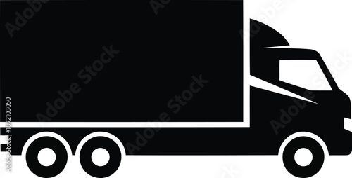 Heavy delivery truck vector illustration for logistics transportation freight industry shipping and cargo distributions