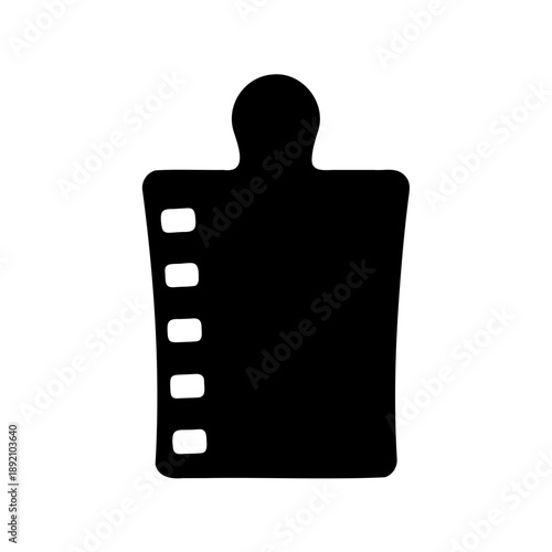 Black and white silhouette of a target for combat training practice