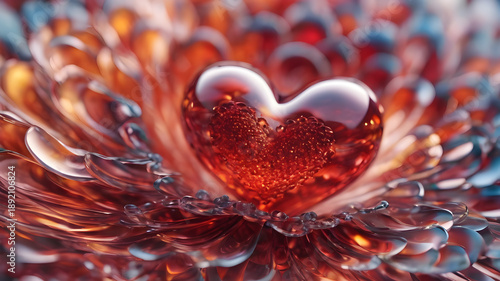 Heart shape for Love concept, Valentine's Day concepts. love symbol, concept for Valentine's Day, wedding etc. Heart elements for love concept design. AI generated image