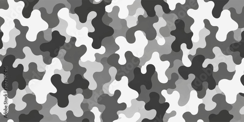 Seamless vector illustration of an abstract leopard skin pattern featuring a textured military camouflage style with green and yellow ornament details for textile fabric wallpaper and decorative backg