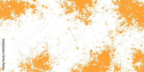 Abstract orange fire background vector featuring a grunge watercolor paint texture with artistic ink splashes and a rusty metal pattern design for a decorative wallpaper backdrop