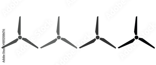 "Wind Turbine Icons Collection – Outline and Silhouette Vector Set for Renewable & Sustainable Energy Design"