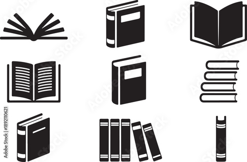 Book and reading icons collection