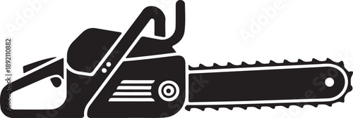 Chainsaw silhouette vector illustration