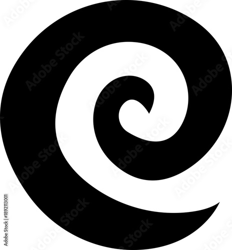 Octopus Tentacle Icon, Vector Sea Monster Arm Silhouette, Kraken Tentacles Symbol, Curled octopus tentacles Marine Animal for Logo ultra sharp focus, sea life, Tattoo, Game, Fantasy Design template