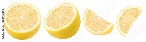 slice and half lemon fruit isolated, transparent PNG, Fresh and Juicy Lemon