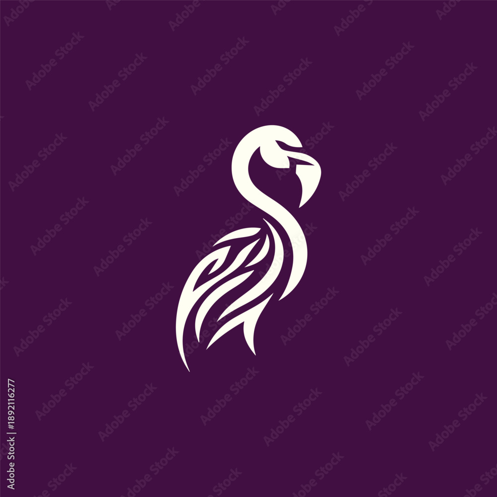 Obraz premium Tribal Flamingo Logo