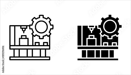 factory icon set, vector illustration on white background.