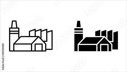 factory icon set, vector illustration on white background.