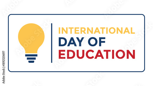 International Day of Education lettering vector design