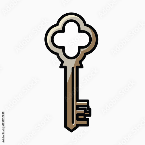 Vintage Ornate Key symbolizing unlocking secrets and opportunities in a unique design